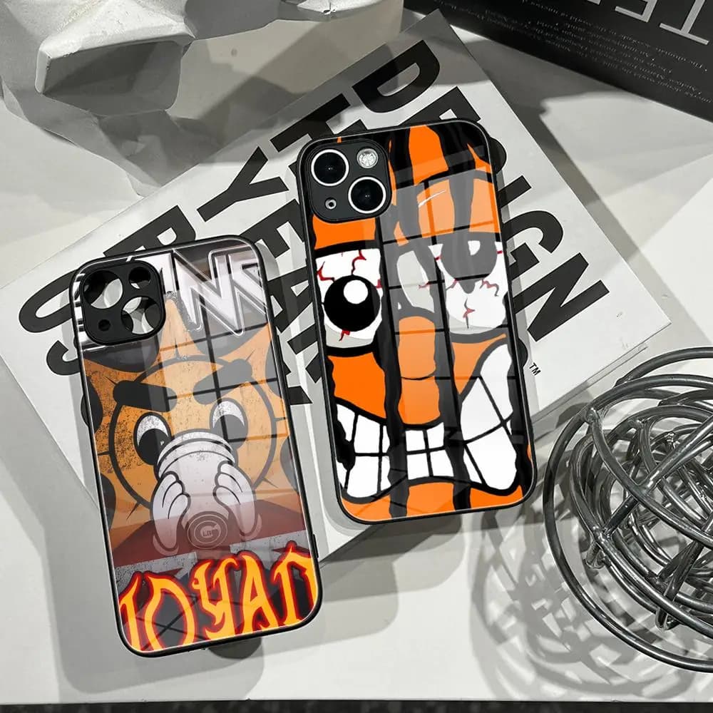 Cover per telefono HYBXAXC G-GLO G-GANG Rapper Logo in vetro temperato per iPhone 16 Pro Max 14 12 17 Pro Air 15 16 Plus 13 Pro Max