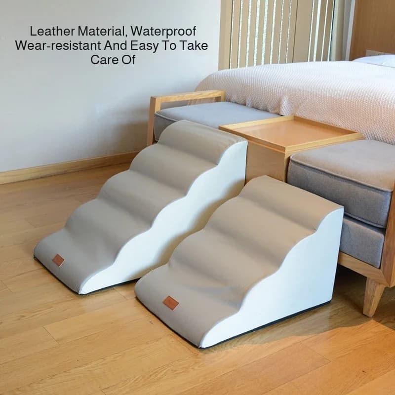 Pet Dog Stairs with Ramp Non-Slip Detachable Bed Steps Climbing Ladder for Small Senior Dogs Cats Sofa Bed Indoor Use
