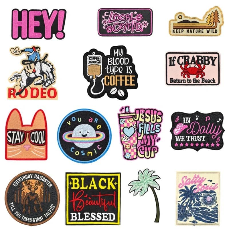 Creative Leisure Fashion English Sew Iron-on Embroidery Patch Applique for DIY Clothing Coats Jeans T-shirt Bags Hat Decoration