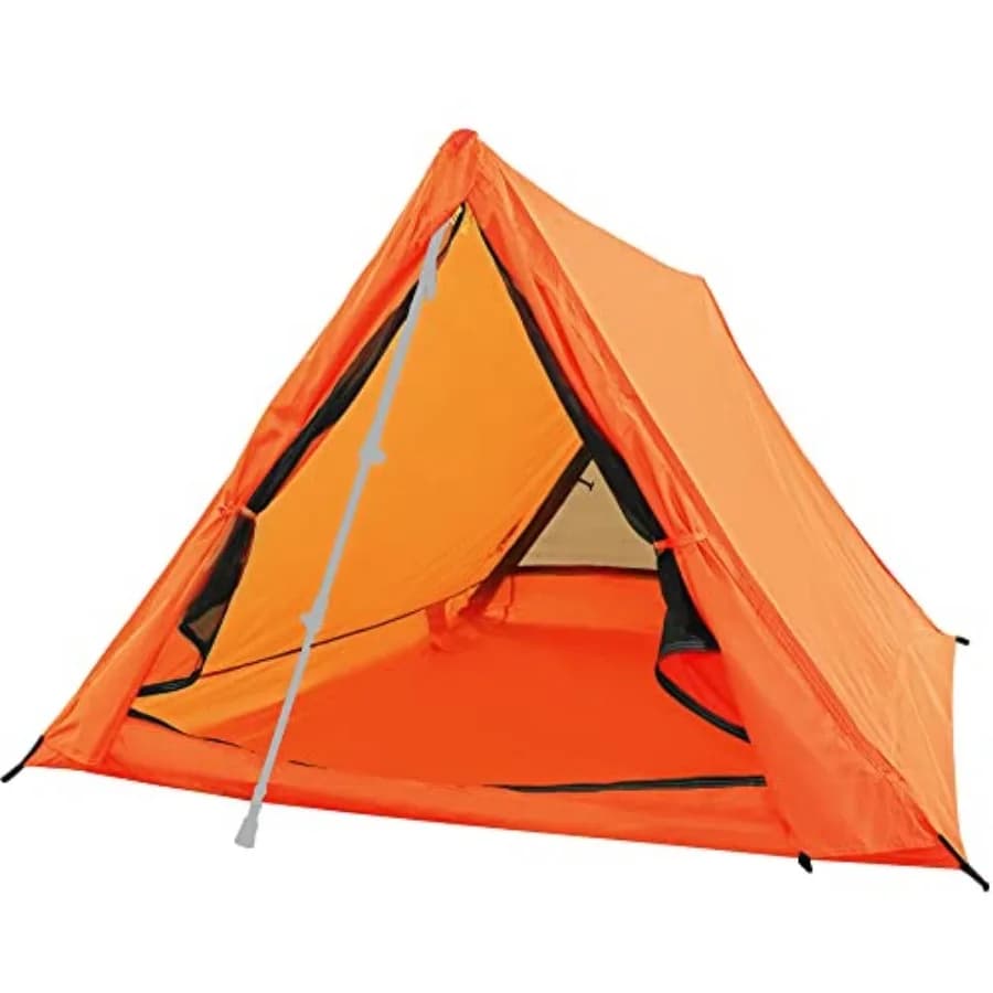 Tenda da Trekking per 2 Persone con Palo - Tenda Ultraleggera a Forma di A per Escursionismo, Tenda Impermeabile per Due Persone per Campeggio