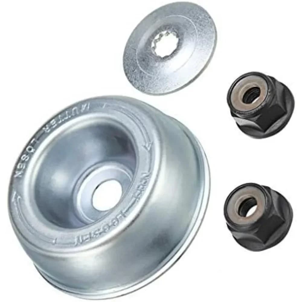 Kit di fissaggio lama in metallo da 4 pezzi con 2 dimensioni di dadi di ricambio per accessori per decespugliatore SFS120 200 250 56R 80