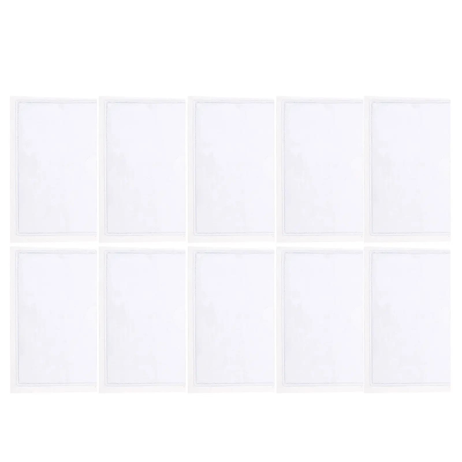 10 Pezzi Porta Permesso Auto in PVC Trasparente Adesivo, Custodia per Biglietto Parcheggio da Parabrezza, Protezione per Etichette e Documenti