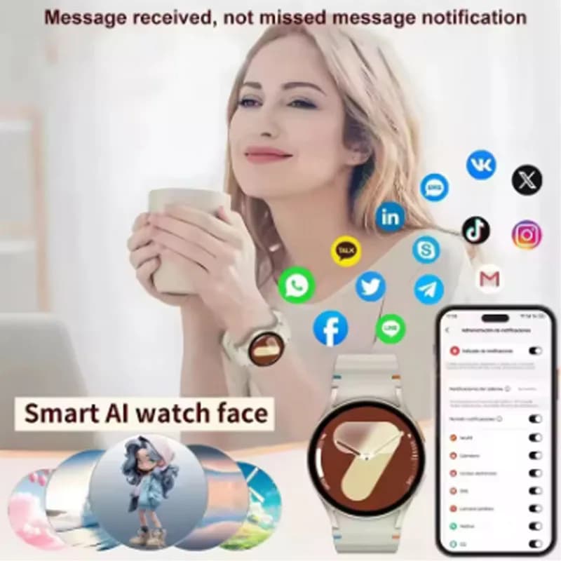 SmartWatch Man Woman HD AMOLED Voice call NFC GPS Tracker Sports watch Custom dial for Blackview BV6200 Plus Realme 12 Pro +