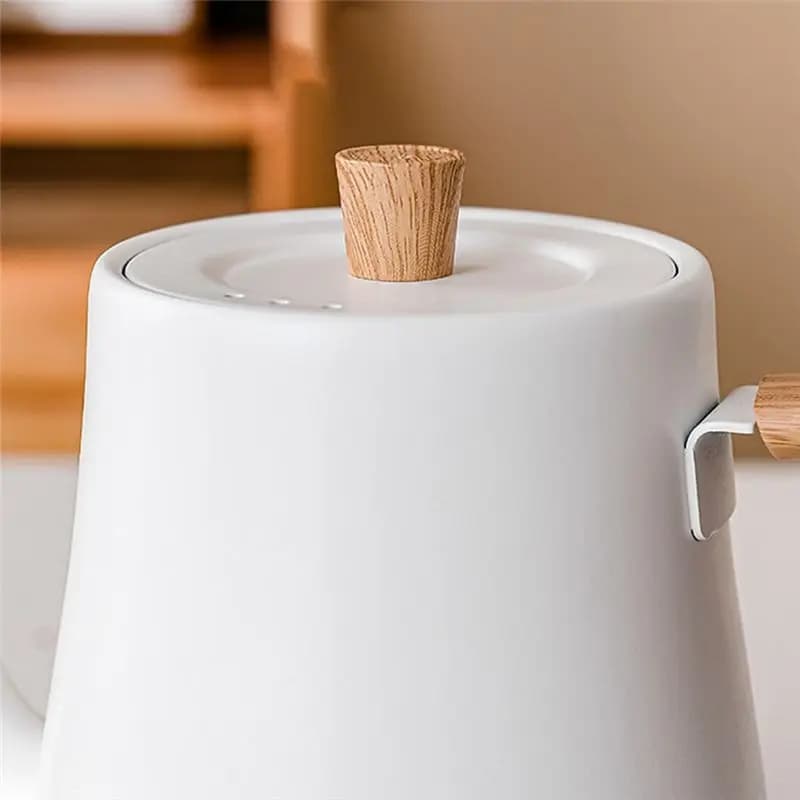 Bollitore Elettrico A47T a Collo d'Oca Sottile Intelligente 800ml 1000W con Riscaldamento Rapido e Controllo della Temperatura, Teiera Elettrica con Spina USA