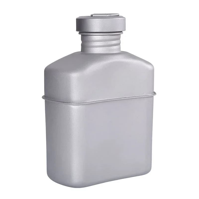 Set da campeggio individuale con bollitore e contenitore per il pranzo, bollitore da 1100ml, pentola in titanio ultraleggera, attrezzatura da campo per esterni
