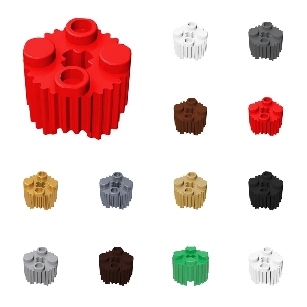 50 pz 92947 Rotondo 2x2 Asse Foro Griglia Mattoni Collezioni Bulk Modulare GBC Giocattoli Per Tecnico MOC FAI DA TE Building Blocks Compatib