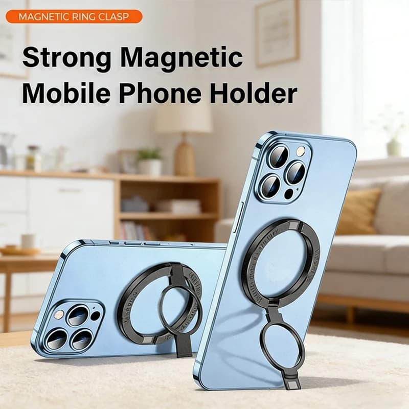 Supporto per anello magnetico per cellulare per telefono cellulare MagSafe Staffa pieghevole magnetica per telefono cellulare Supporto rimovibile per iPhone 17 16