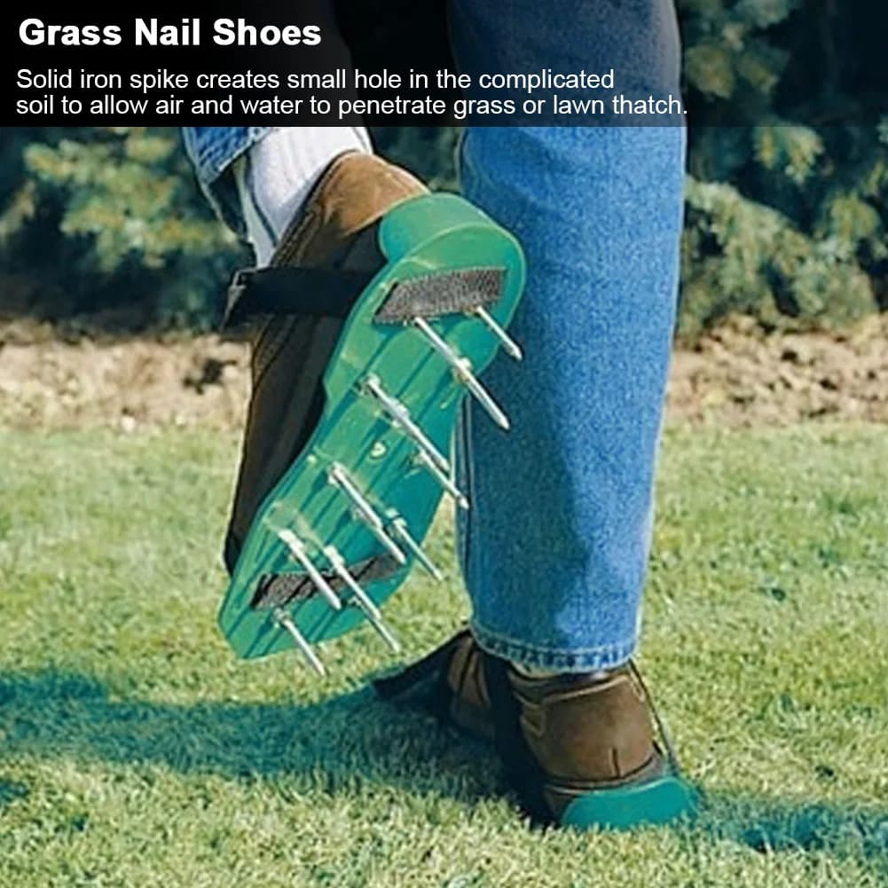 Grass Nail Shoes Garden Yard Lawn Aerator Shoes Grassplot Aerating Soil Spike Sandals