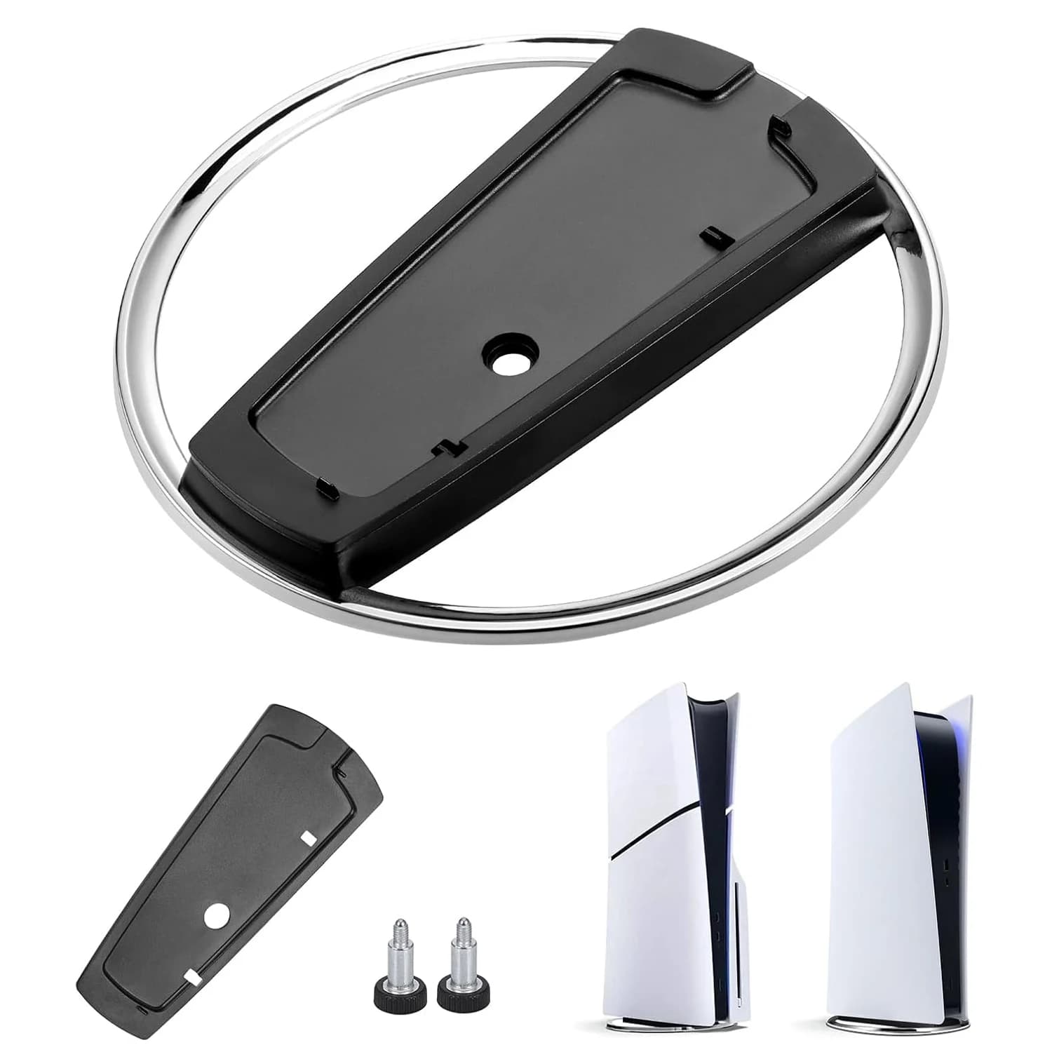 Supporto Verticale per Console PS5 Pro/Slim, Base in Lega di Alluminio con Vite, Supporto Stabile Antiscivolo, Accessori per PlayStation5