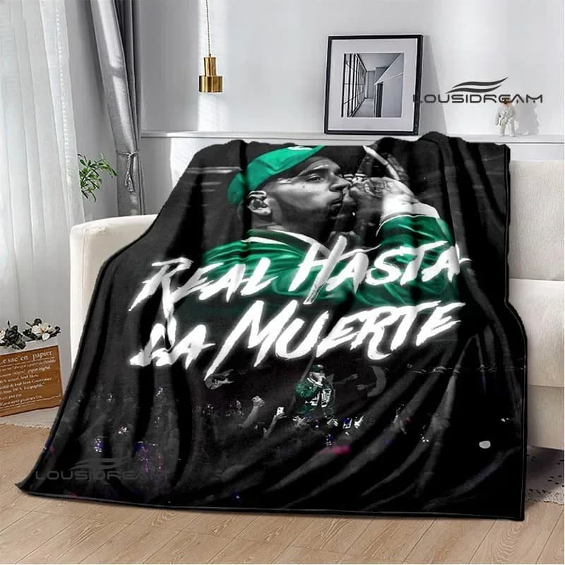 Coperte stampate con il rapper Anuel AA, coperte in flanella, coperte calde, morbide e accoglienti, coperte da viaggio, rivestimenti per letto, regalo di compleanno