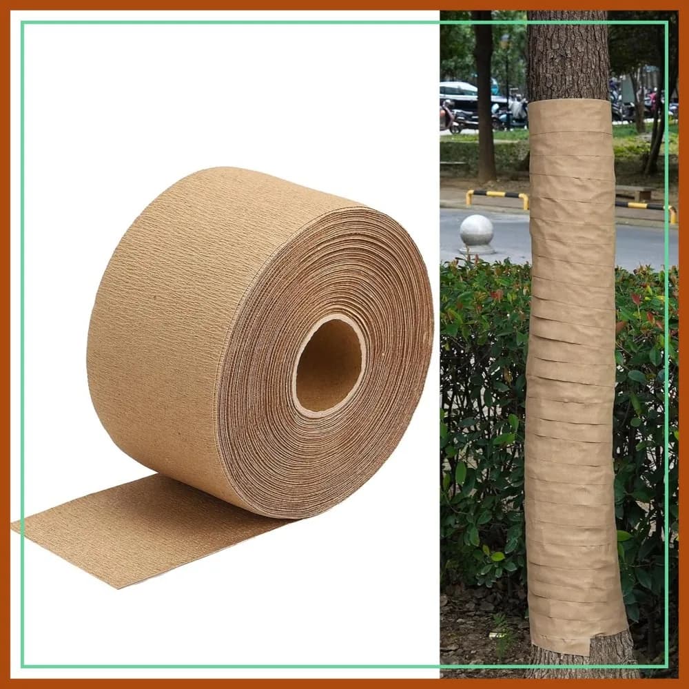 Fascia Protettiva per Alberi 230ft x 4in, Protezione Invernale per Corteccia, Benda per Tronchi per Uso Esterno Contro Gelo e Insetti, Mantiene Caldo e Idrata