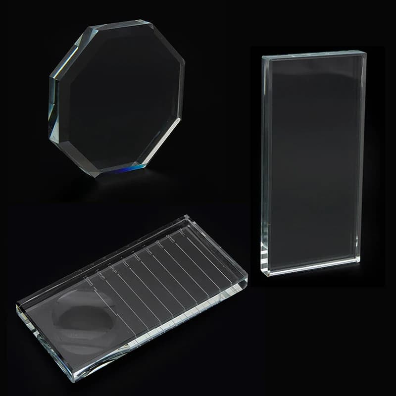 Support for glue for false eyelashes Bearings for extension of eyelashes for pallets with adhesive glue support for crystal glass with brand for ticks