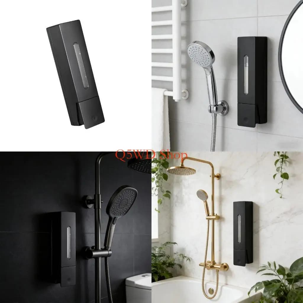 Q5WD Useful Wall Mounted Shampoo Dispenser 400ml For Bathroom Featuring Pump Neat Design