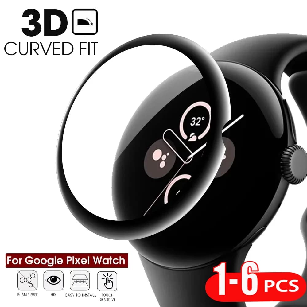 Pellicola per Google Pixel Watch 3D Full Cover HD Screen Protector pellicola protettiva resiste ai graffi accessori per orologi per Pixel Watch