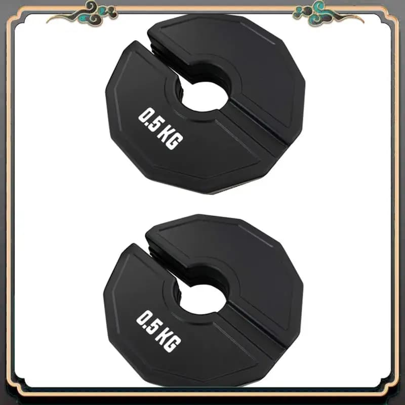 B11A-Gym Micro Dumbbell Add-On 2 Pezzi 0.5KG Dischi Ponderati Frazionari in Gomma Neri