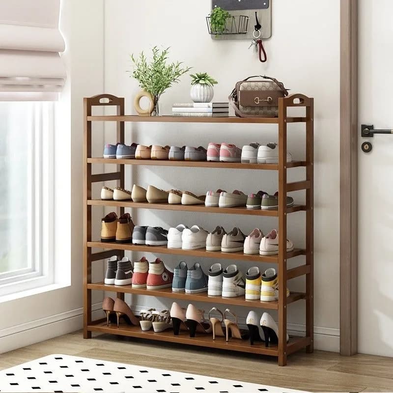 Scarpiera in Legno a 4-8 Ripiani, Mobile Scarpiera Semplice per Ingresso, Grande Scaffale Contenitore Salvaspazio per l'Organizzazione Domestica
