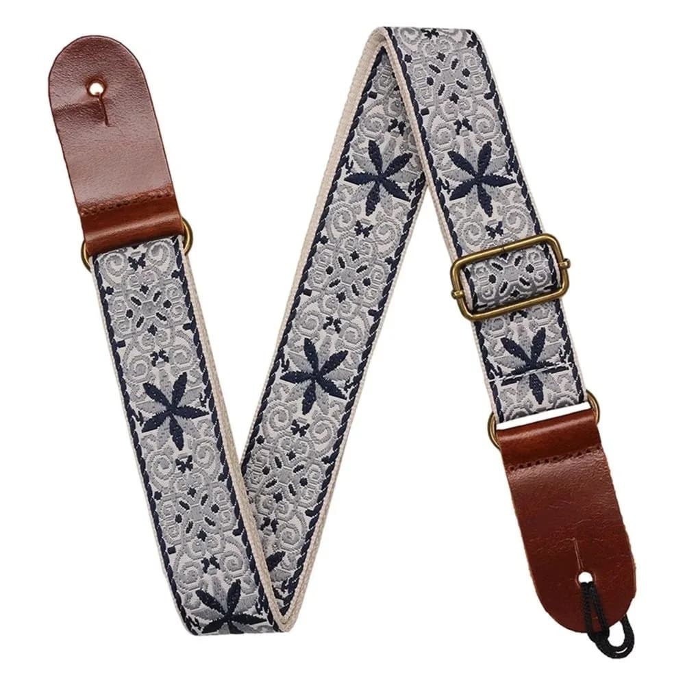 Bohemian Style Ukulele Strap Handmade Look 77-134cm Knitting Cotton Belt Adjustable Belt Design Small Guitar Strap Performance