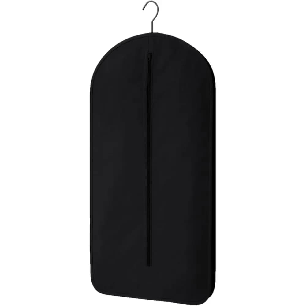 Borsa Porta Abiti da Viaggio in Cotone Nero da 62 Pollici con Cerniera Frontale per Protezione dalla Polvere e Facile Conservazione