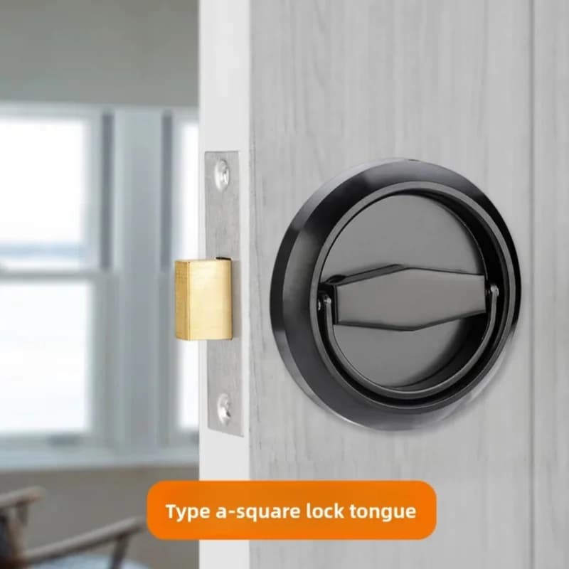 Punch-Free Stainless Steel round Hidden Cabinet Knobs Recessed Cupboard Pulls Concealed Door Drawer Furniture Hardware for Moder