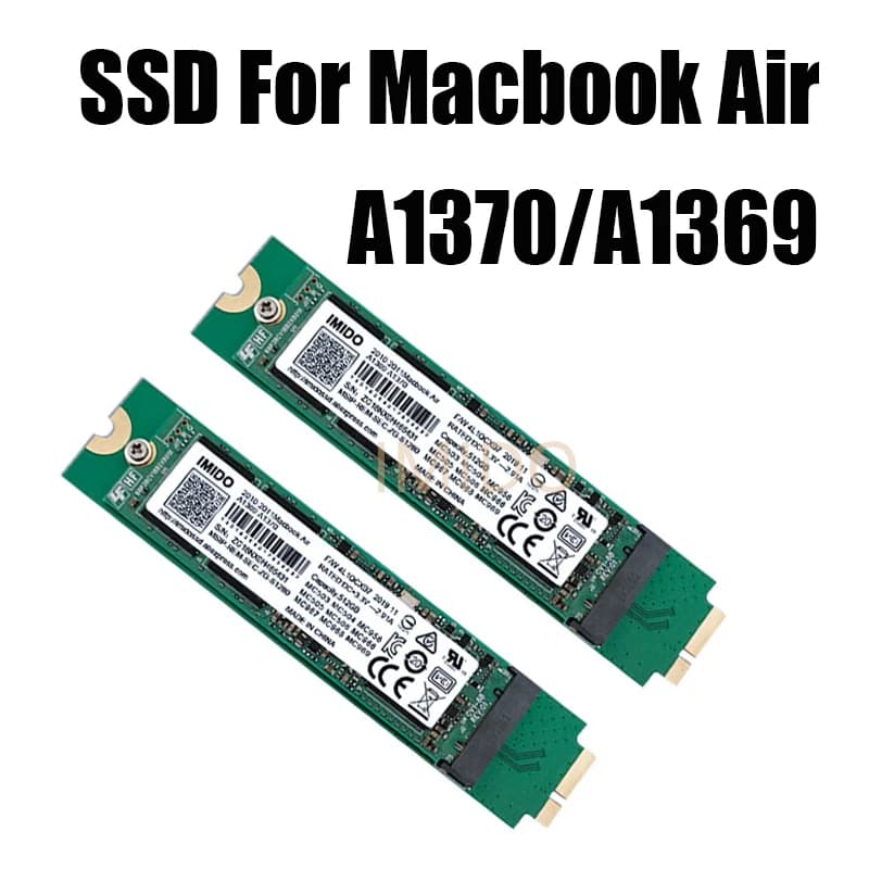 Disco rigido SSD da 512gb per Laptop compatibile con Mac Air A1369 A1370 MC503 MC504 MC505 MC506 MC965 MC966 MC968 256gb 1tb 2tb 128G