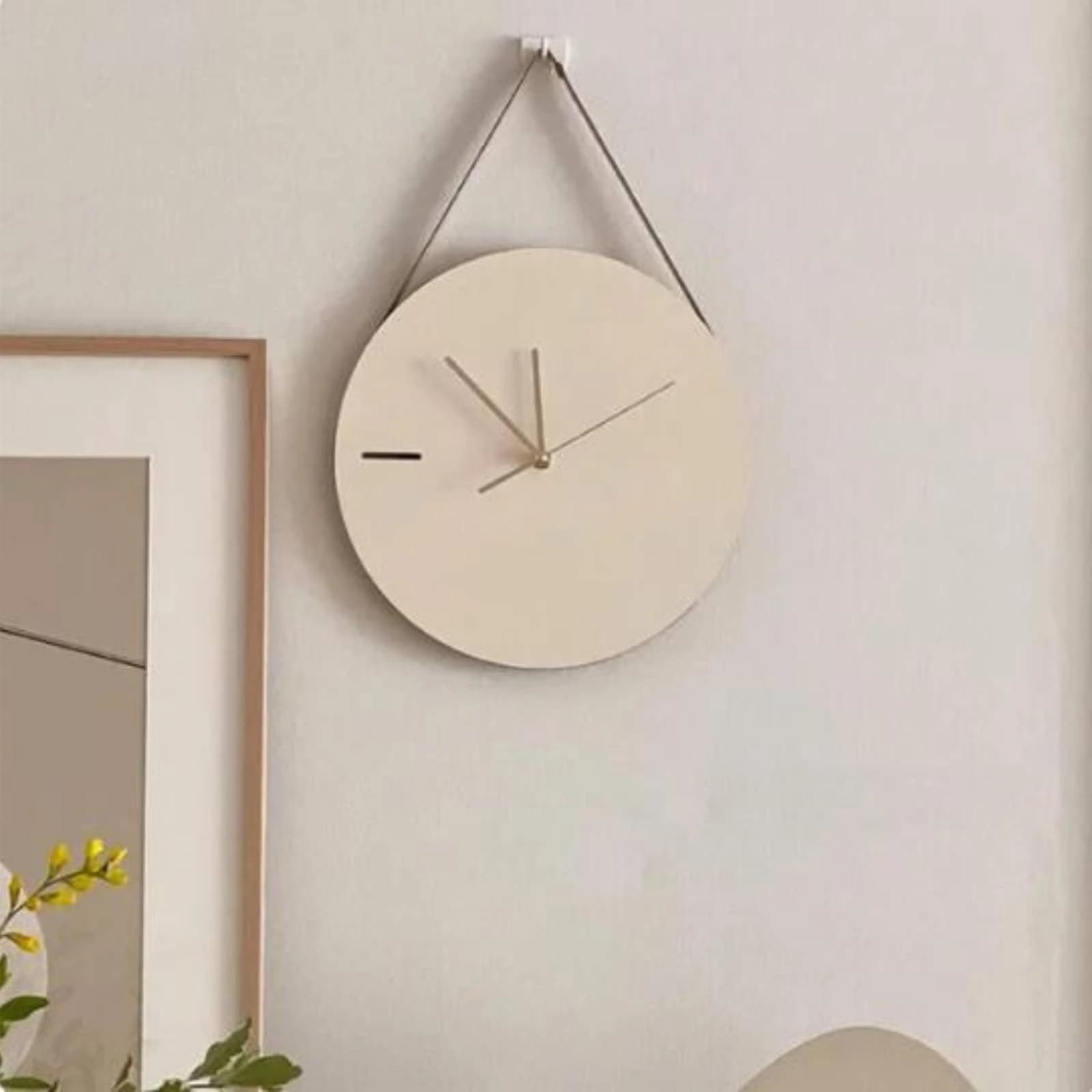 Hanging Wall Clock Smooth Face Nordic Wall Clock