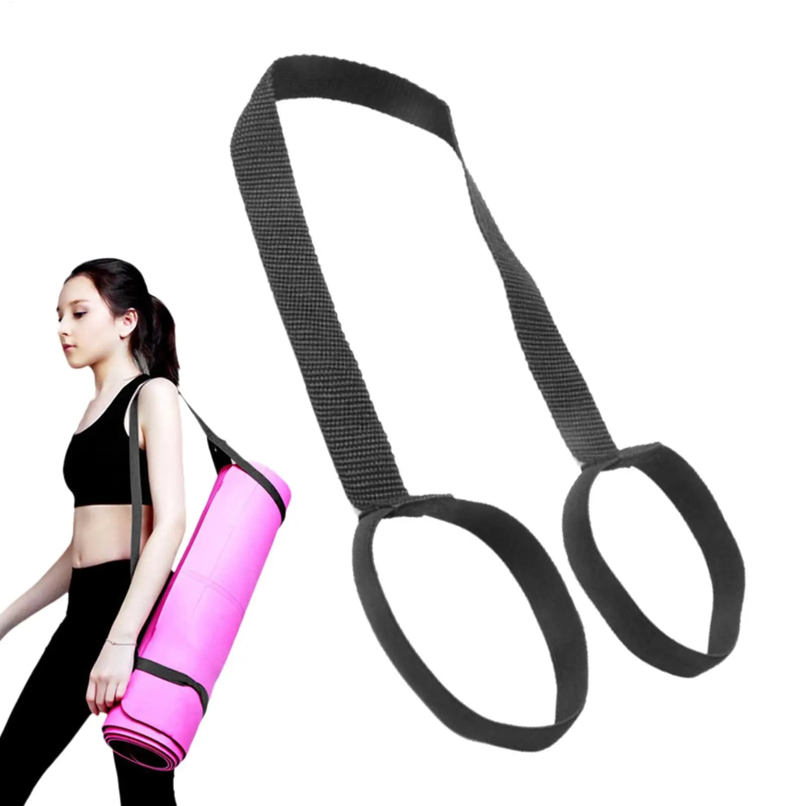 Adjustable Wallet Yoga Belts, Fixing Belts for Sports Carpets, Transport Shoulder Strap, Stretching Mat Strap