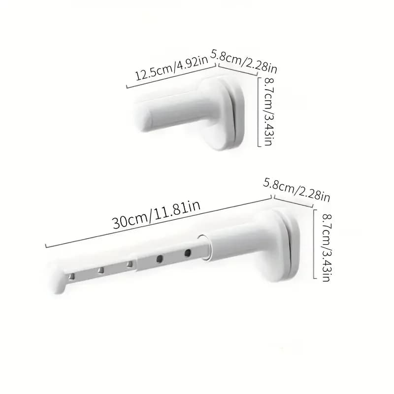 2pcs Thickened Portable Folding Hangers, Extendable Travel Clothes Drying Rack, Easy Install & Carry, Space Saving