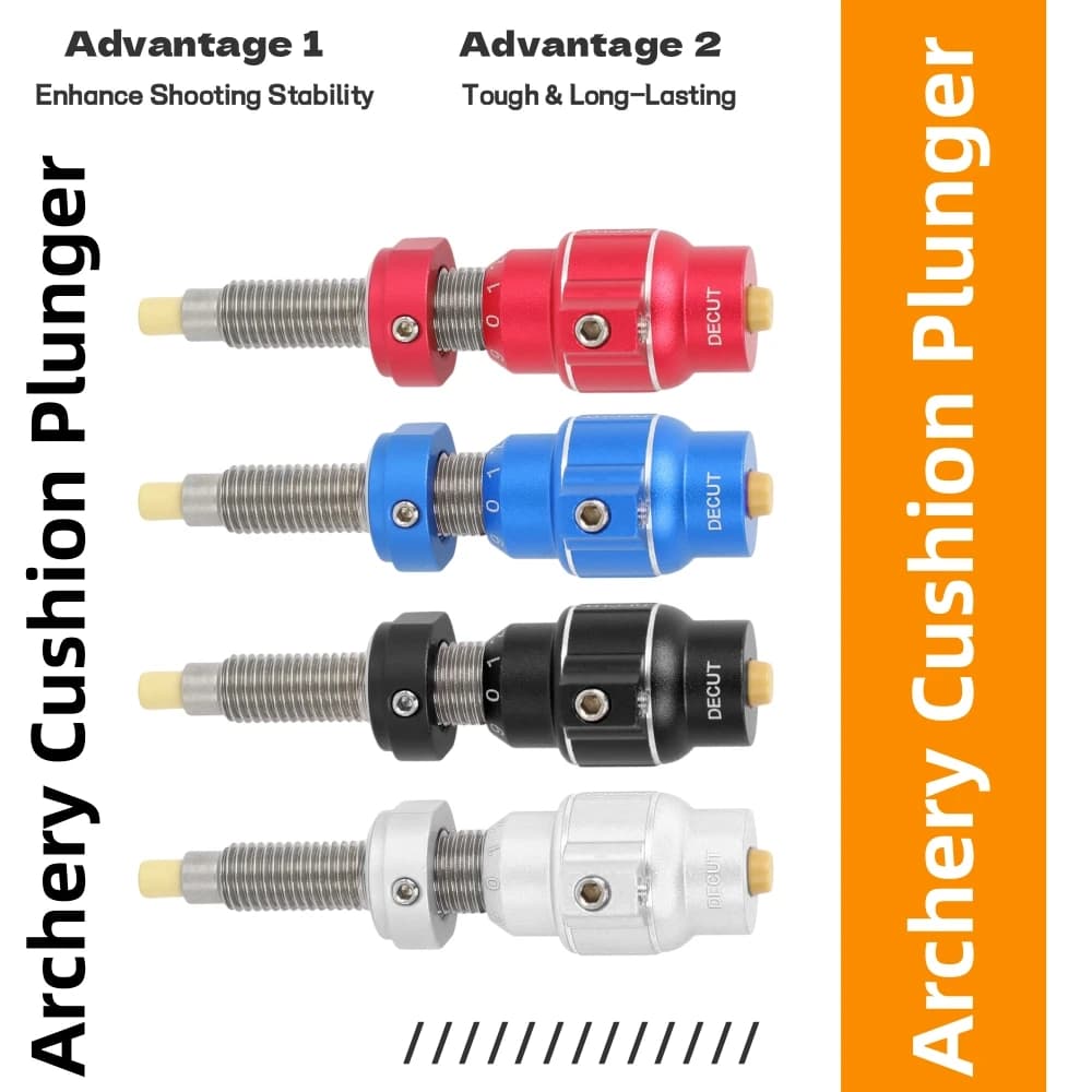 1pc Archery Cushion Plunger Pressure Aluminum Alloy 5/16" Screw Thread Recurve Bow Archers Shooting Hunting Targeting Training