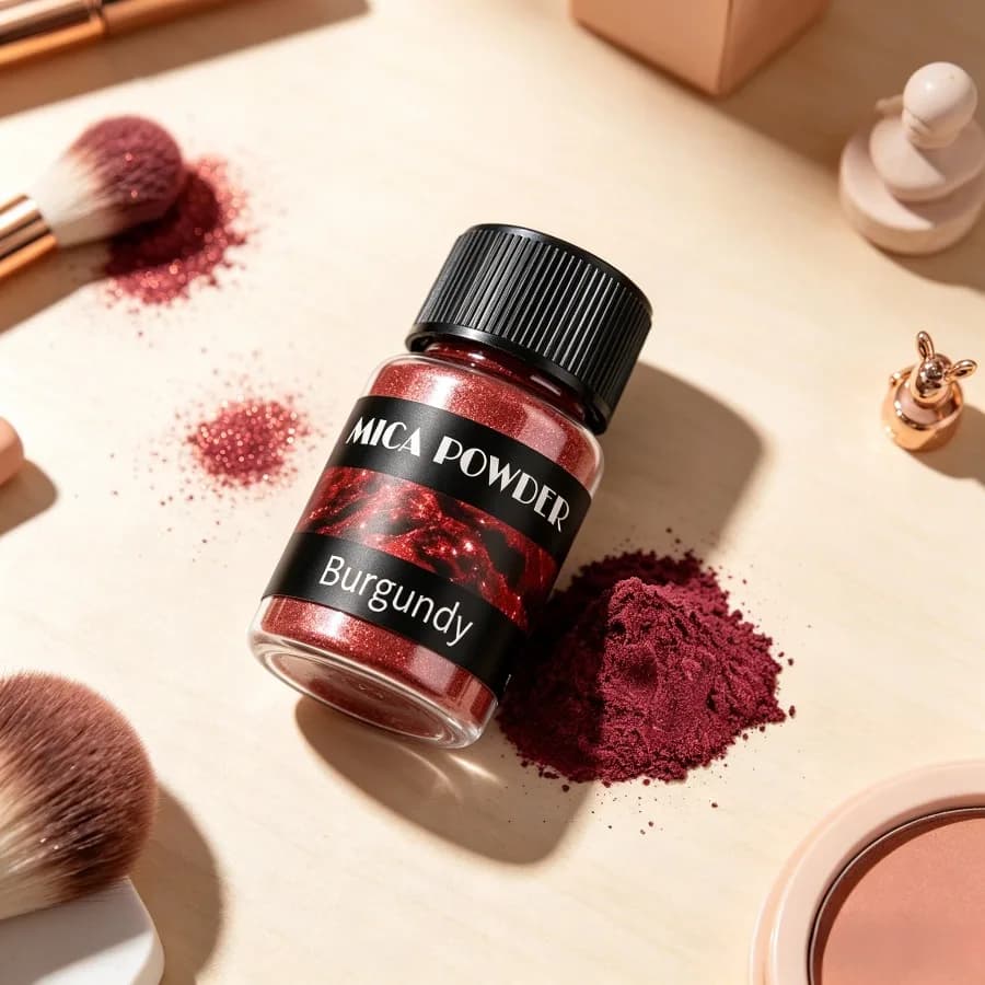 Jewelry Making Burgundy Mica Powder – Deep Red Metallic Shimmer Colorant for Epoxy Resin, Soap And Candle Making, Crafts, Fine