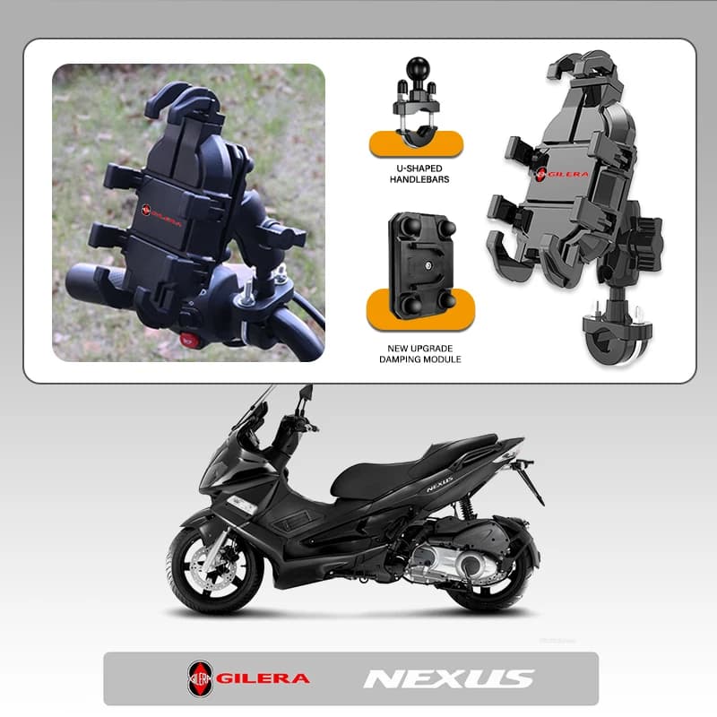 Staffa di supporto mobile antiurto antiscivolo Supporto per telefono moto GPS per Gilera GP800 Fuoco Nexus 500 Runner 50 125 universale