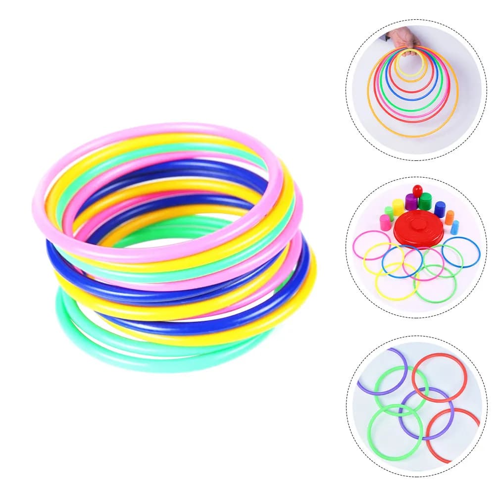 30 Pezzi Anelli da Lancio in Plastica Impermeabile Premium per Bambini, Giochi all'Aperto e al Chiuso, Antistress, Divertimento in Famiglia, Sviluppo delle Abilità Educative