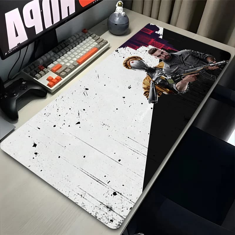 Cool Mouse Pad Atomic Heart Large Gaming Desk Mat Edge White Office Computer Keyboard Pad Rubber 90x40cm E-sports Gamer Mausepad