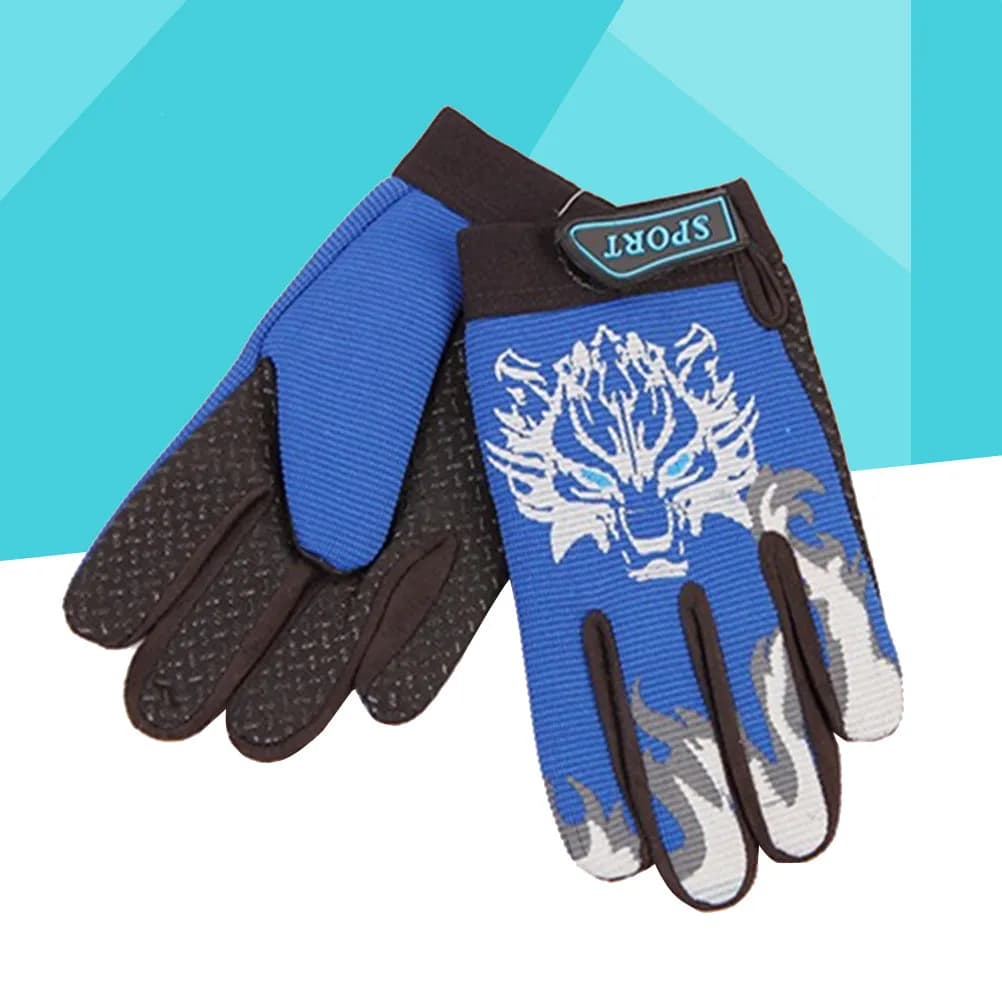 Guanti da Ciclismo Traspiranti, Antiurto, Antiscivolo per Sport all'Aperto, per Uomo e Donna, Blu, Autunno Inverno, Protezione H