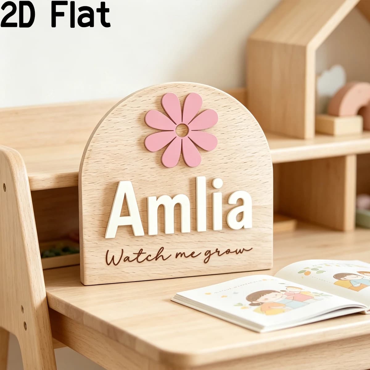 Personalized Flower Wooden Name Sign,Party Decor,Home Decor,Plaques,Photo Props,DIY Paintable,Valentines,Christmas,Name Sign