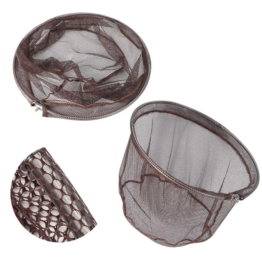 Portable Foldable Landing Net Head 8mm Screw Interface Quick Dry Fishing Net Dip Net Outdoor Fishing