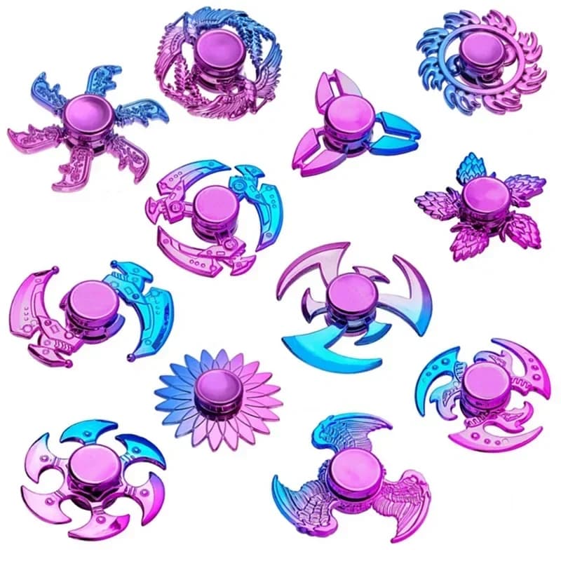 Colorato Fidget Spinner Anti-ansia giocattoli Spinners allevia lo Stress giroscopio con punta delle dita per ridurre la decompressione dei bambini adulti