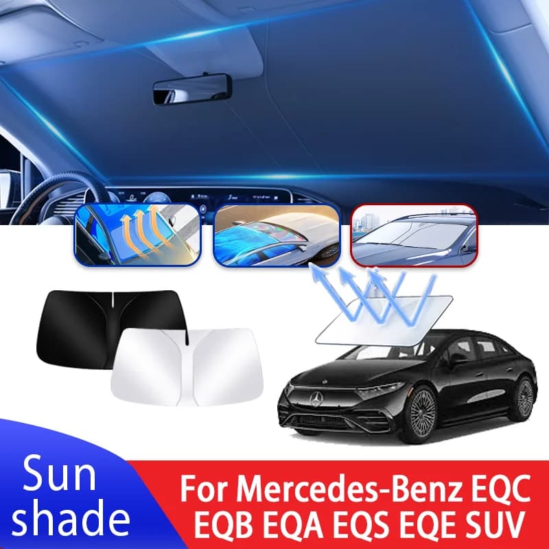 Visiera parasole per auto per Mercedes-Benz EQC EQB EQA EQS EQE SUV V297 Parabrezza anteriore automatico Parasole Isolamento termico Accessori estivi