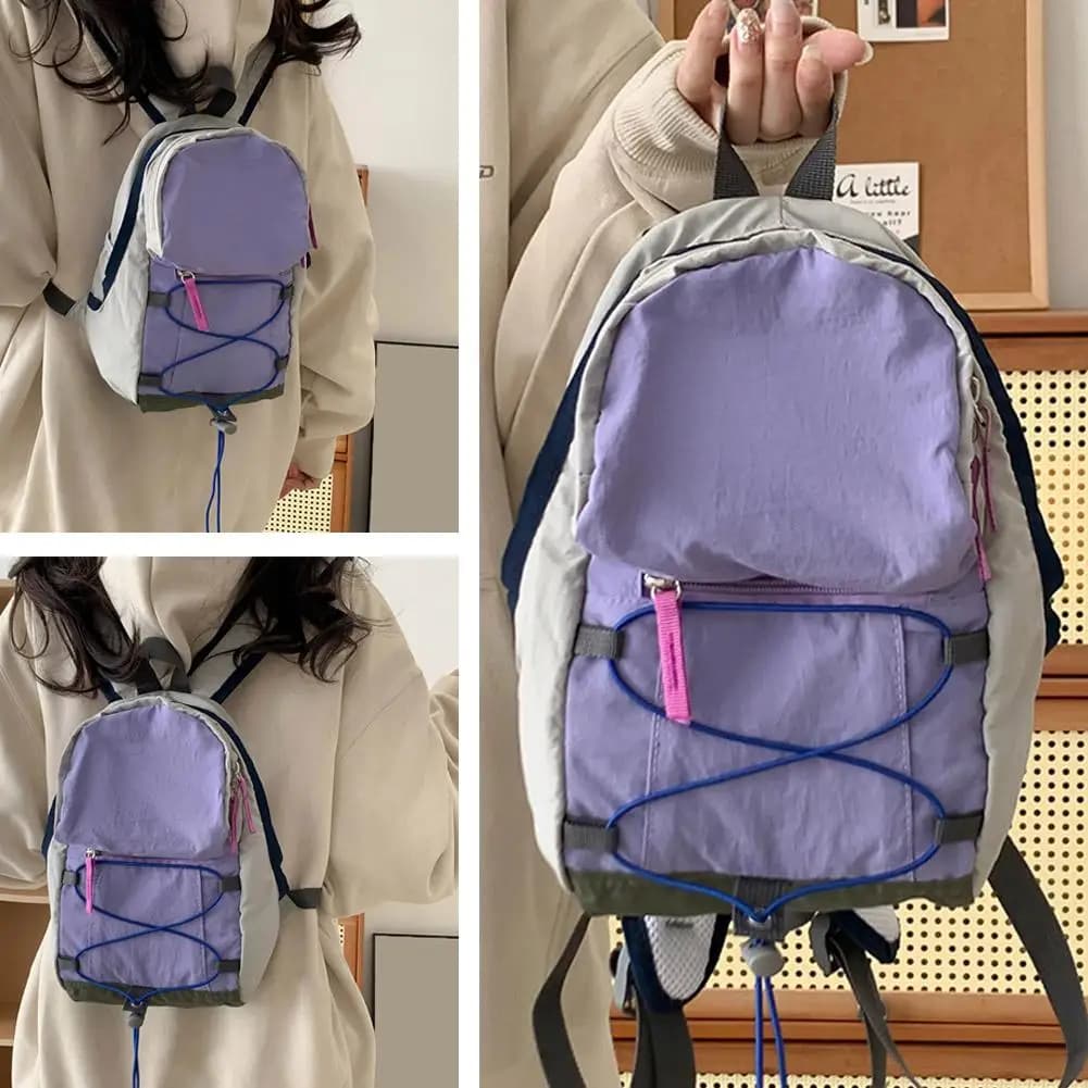 Zaino leggero in nylon, casual, da giorno, per donna e uomo, piccolo zaino da esterno per viaggi, pendolarismo, scuola, arrampicata.
