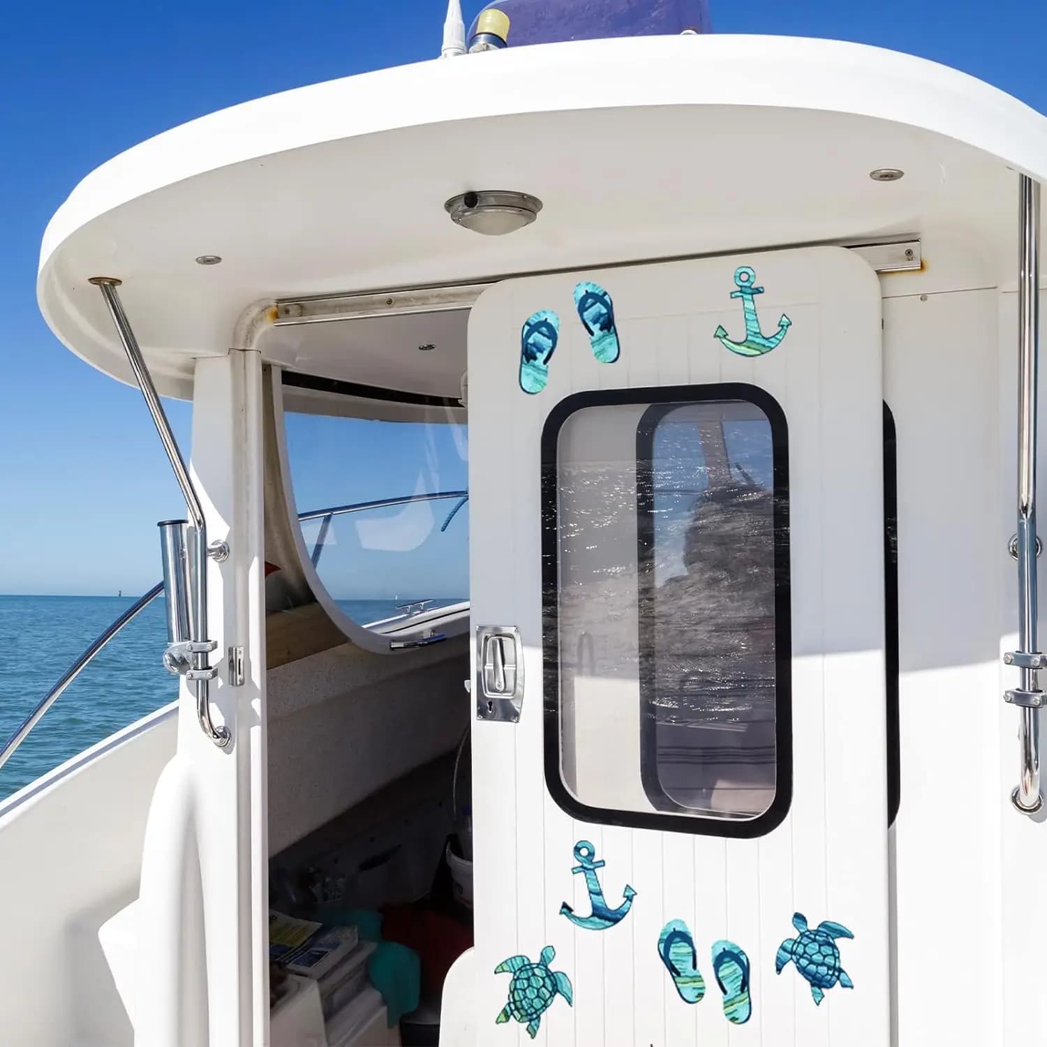 8 Pezzi Decorazioni Magnetiche per Porte di Navi da Crociera: Tartarughe, Insegne Magnetiche per Auto, Ancore e Decorazioni per Navi da Crociera