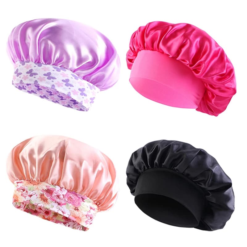 4 PZ/LOTTO Children's Print Macchia Kid's chest Turbante Children's print Kid's hood Girls Night Boys Sleeping Hats