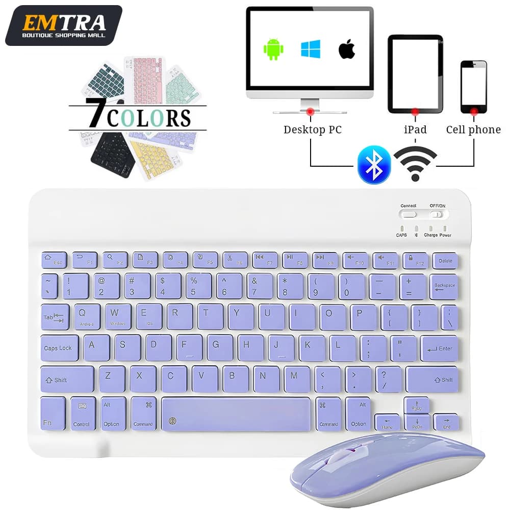 Mini wireless keyboard Bluetooth keyboard for tablet phone iPad Keyboard and mouse Bluetooth portable for Samsung Xiaomi Android