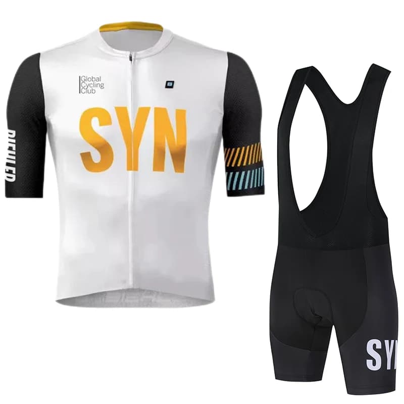 Men's cycling suit 2026 SYN: Shirt and shorts with road bike straps, fast drying