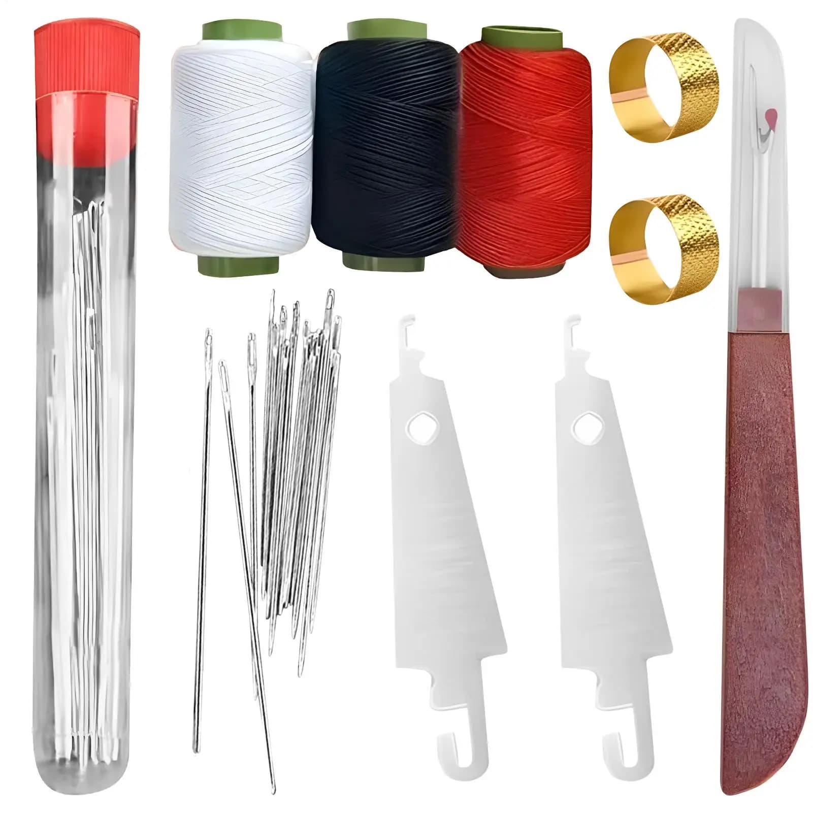 Kit da cucito da 37 pezzi con ago e filo, set di strumenti da cucito multifunzionali per sarti, mestieri, viaggi, casa, dormitorio universitario