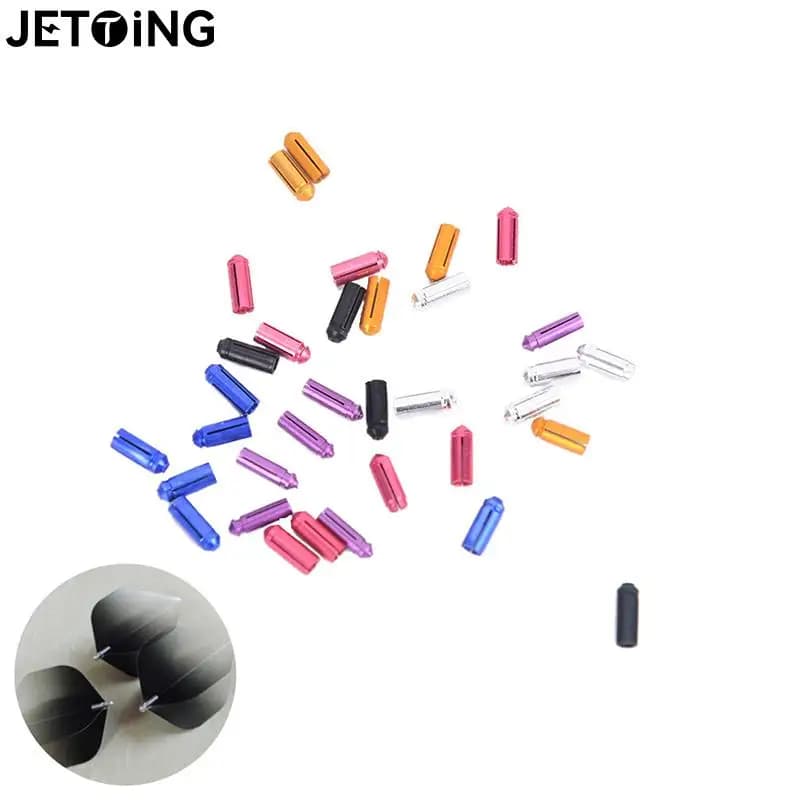 12pcs freccette in lega di alluminio Flight Savers Dart Wing Tail Protector acciaio Soft Tip freccette accessori 5 colori 0.8cm