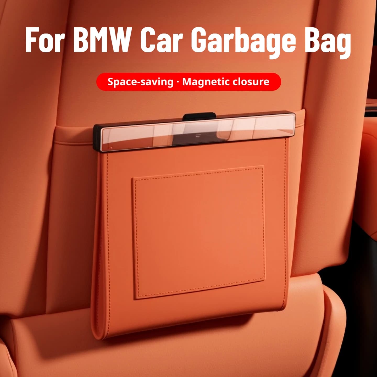 For Bmw Magnetic Car Garbage Bag Hanging Car Trash Can Waterproof Space Saving Car Interior Organizer Car Interior Accessories