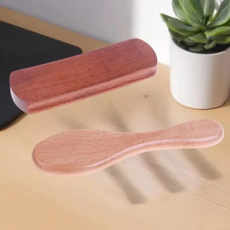 1Pcs Versatile Soft Wool Shoe Brush with Wooden Handle for Leather Maintenance and Shoe Polish Boot Cleaner
