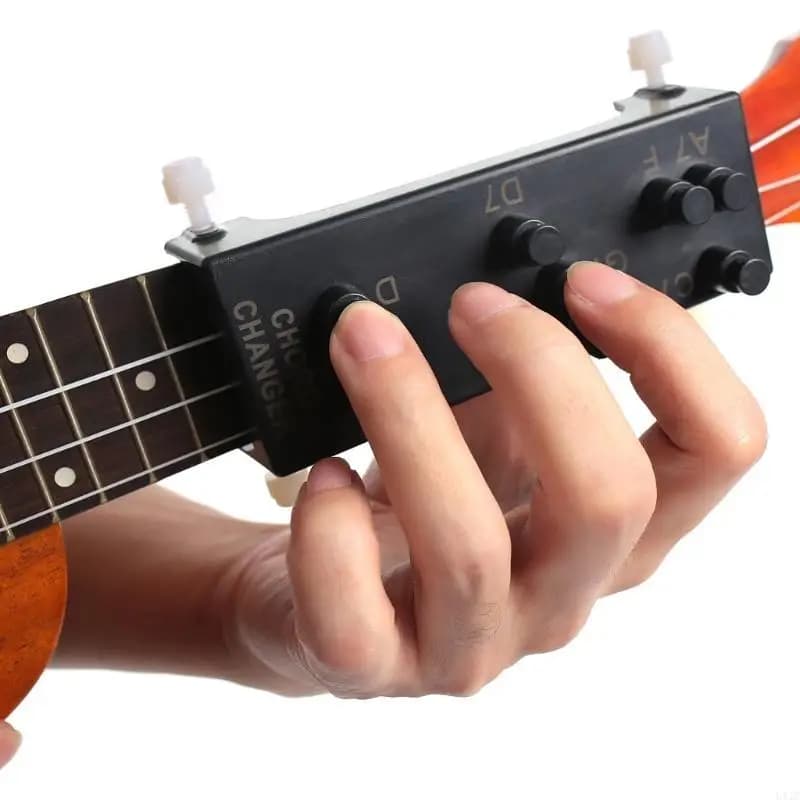 Allenatore di Accordi per Ukulele con 8 Pulsanti, Strumento di Apprendimento Assistito, Regalo per Amanti della Chitarra, Facile da Usare per Principianti