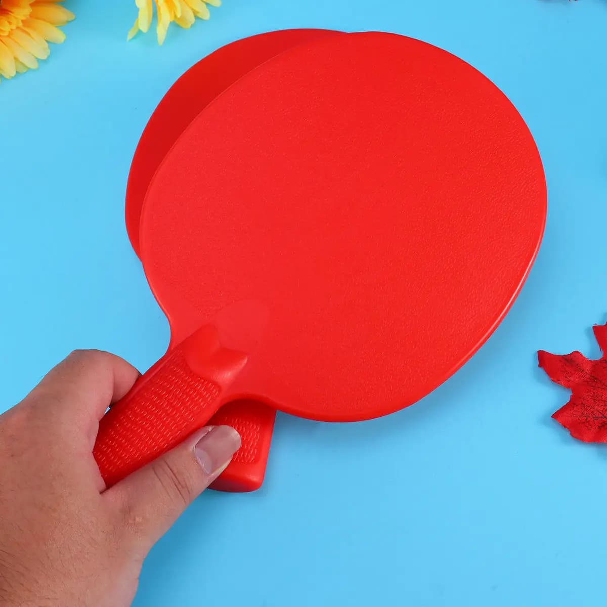 1 Paio di Racchette da Ping Pong in Plastica Blu per Allenamento e Pratica, Attrezzatura per Tennis da Tavolo