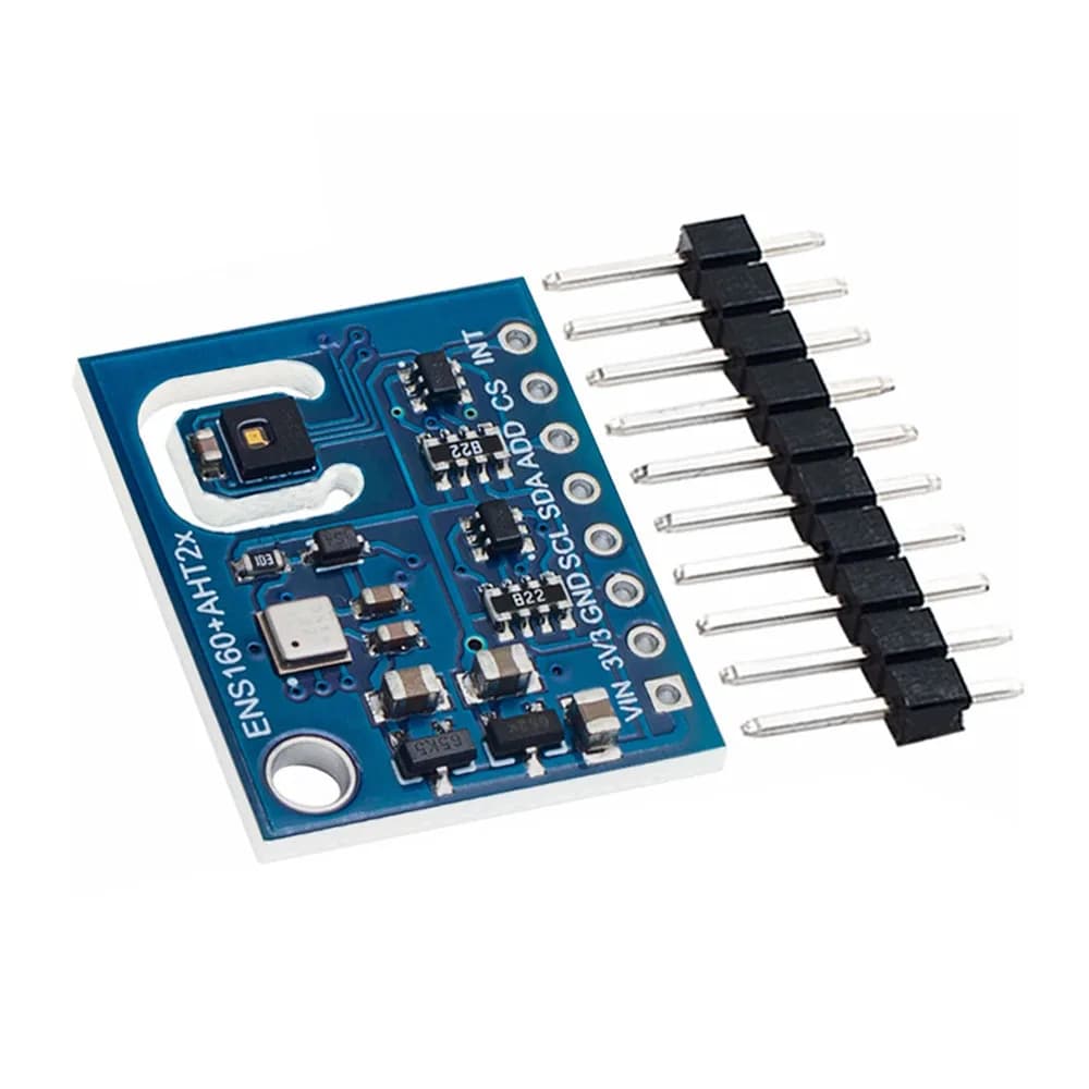 For Arduino 12C and interface SPI ENS160 + AHT21 Carbon dioxide CO2 ECO2 TVOC Air quality monitoring and temperature humidity sensor