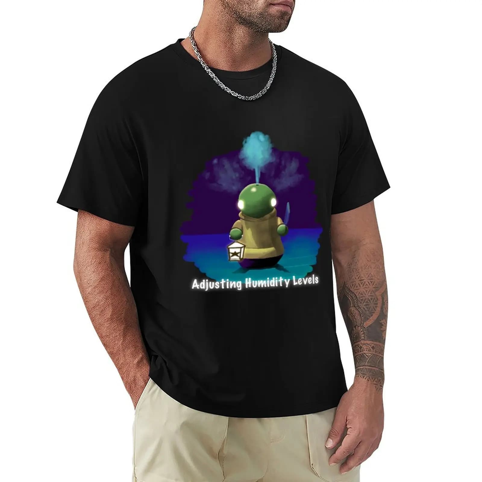 Tonberry humidifier in the Haunted Hotel- ff7 Rebirth T-Shirt t shirts cotton 100% T-Shirt
